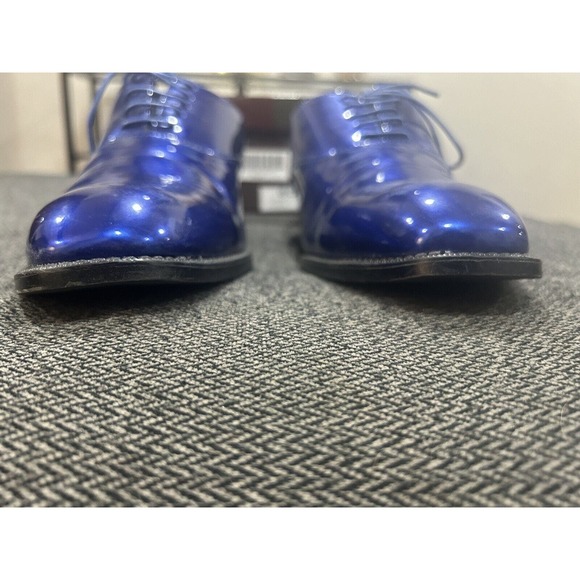 Bolano Chainz Men’s Oxford Style Dress Shoes Royal Blue Lace Up Size 12 - Picture 5 of 13